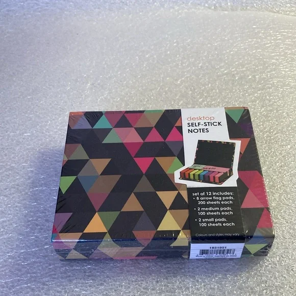 NWT - Desktop Self-Stick Notes - Peach & Paper Design - Picture 3 of 4